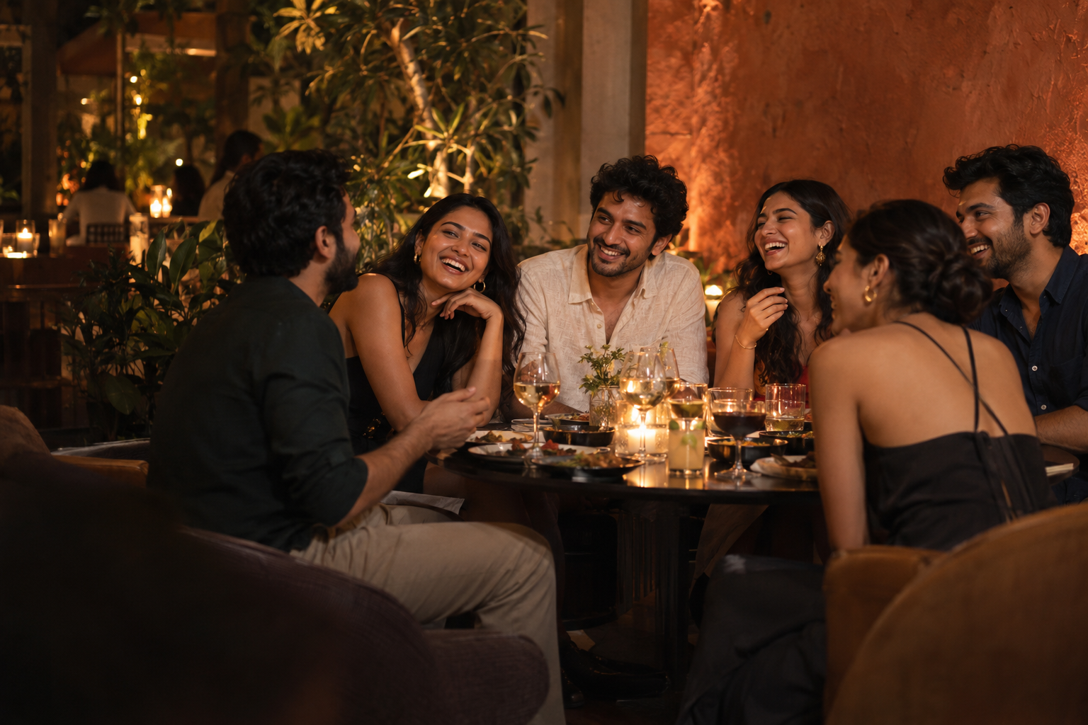 An illustrative dinner with new friends