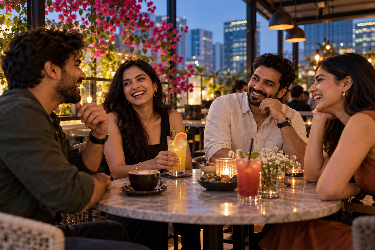 Illustrative social gathering